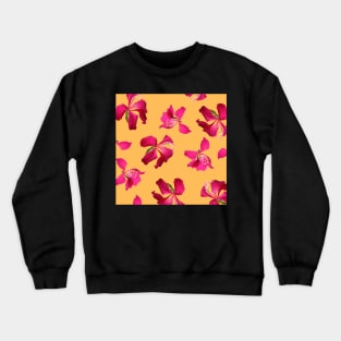 Bauhinia Flower Custard Yellow - Summer Flower Pattern Crewneck Sweatshirt